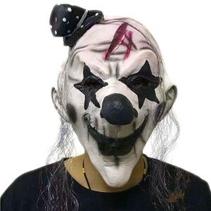 halloween black and white scary mask